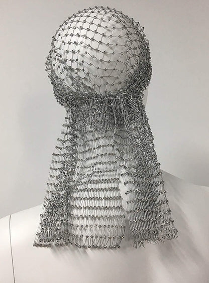 Entwine â€?Beaded Mesh Headscarf