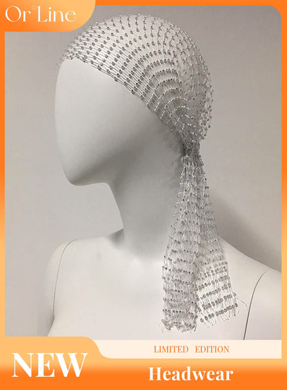 Entwine â€?Beaded Mesh Headscarf