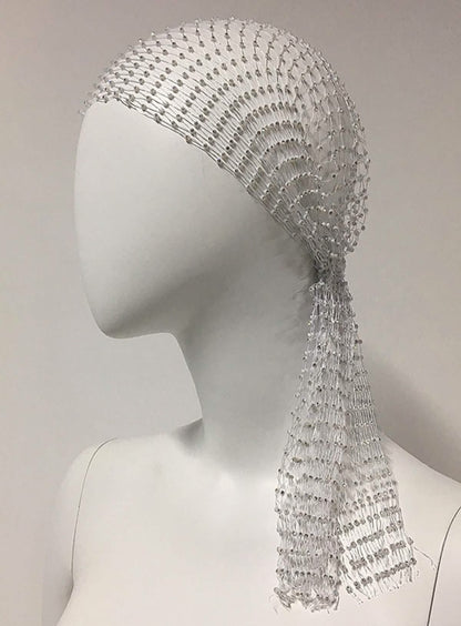 Entwine â€?Beaded Mesh Headscarf