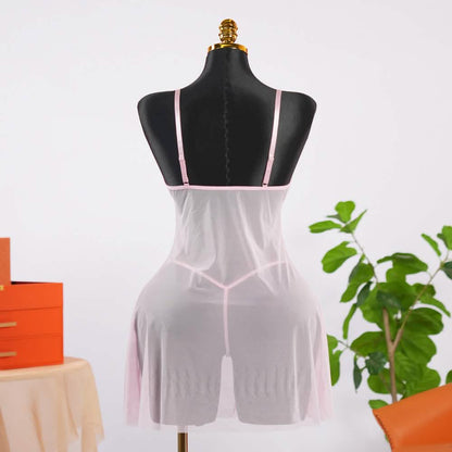 Floral Lace Nightgown Dress Set