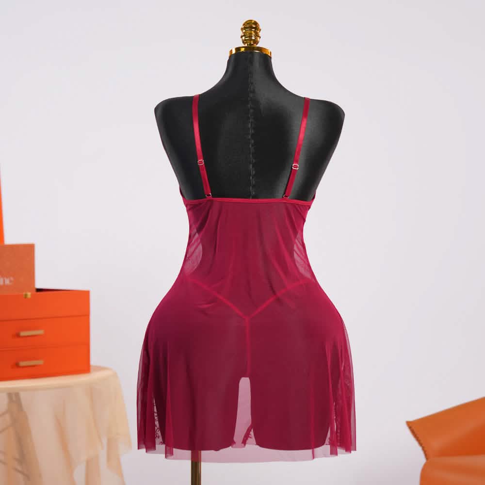 Floral Lace Nightgown Dress Set