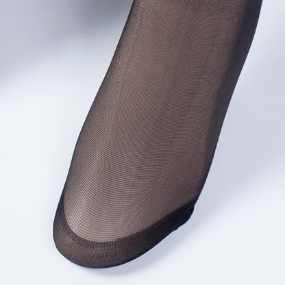 [3+ Items, 200 EGP Each]Floral Lace-Trim Thigh-High Stockings