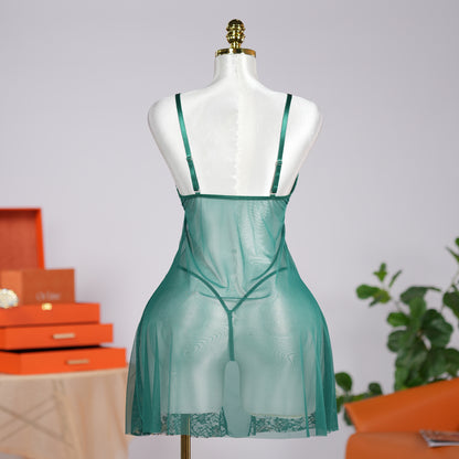 Floral Lace Nightgown Dress Set