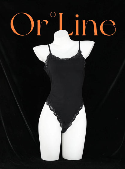 Generous Simple Style Lace Bodysuit