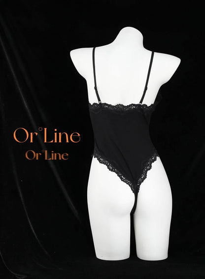 Generous Simple Style Lace Bodysuit