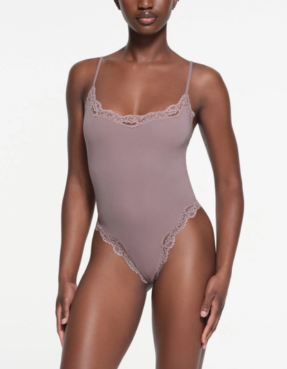 Generous Simple Style Lace Bodysuit