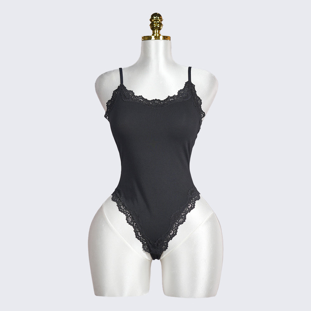 Generous Simple Style Lace Bodysuit