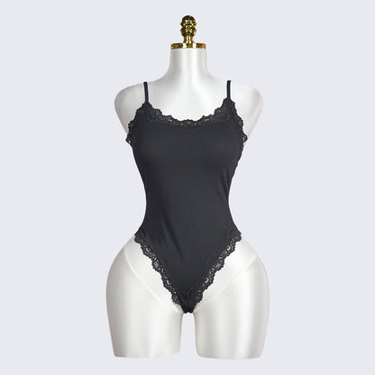 Generous Simple Style Lace Bodysuit