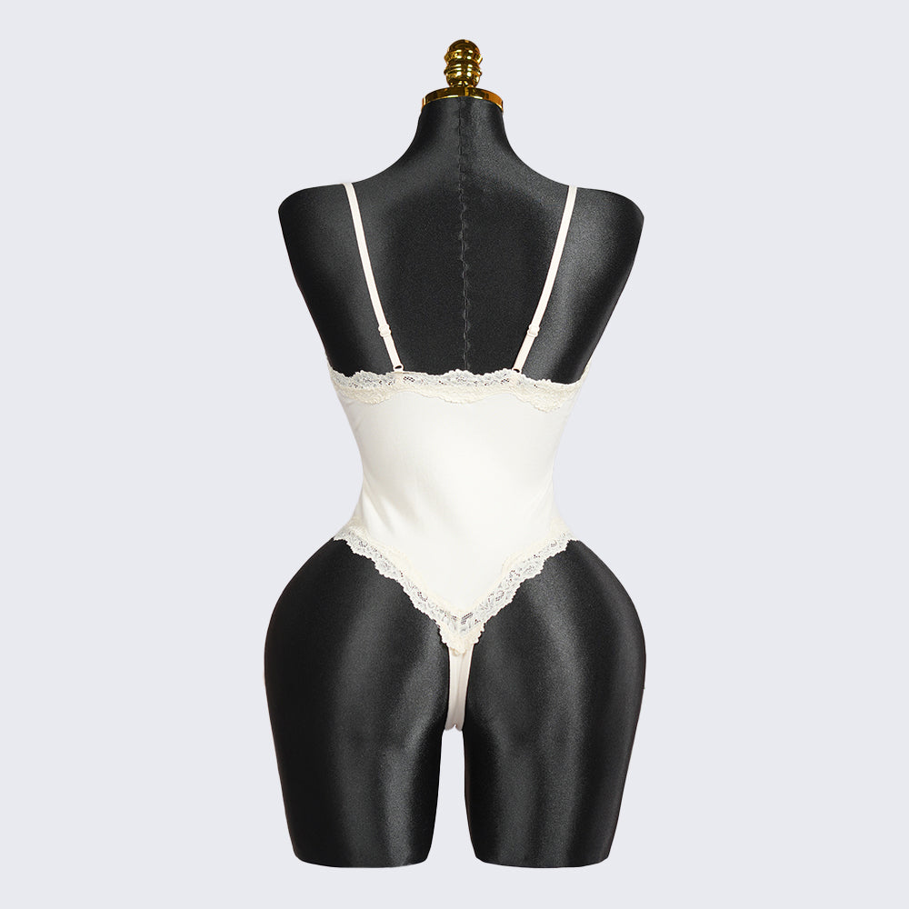 Generous Simple Style Lace Bodysuit