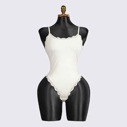Generous Simple Style Lace Bodysuit