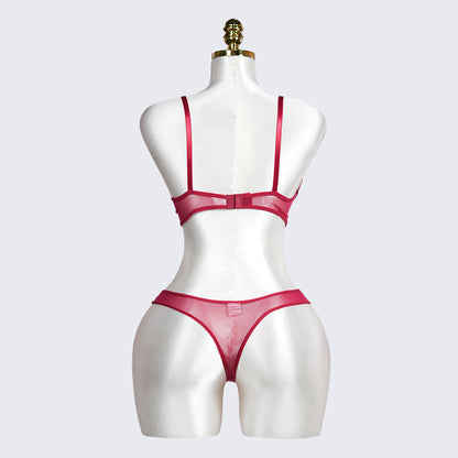 Geometric Lace Embroidery Lingerie Set