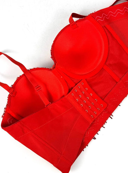 Glint Sequin & Bead-Embellished Camisole Corset Top