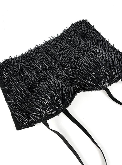 Glint Sequin & Bead-Embellished Camisole Corset Top