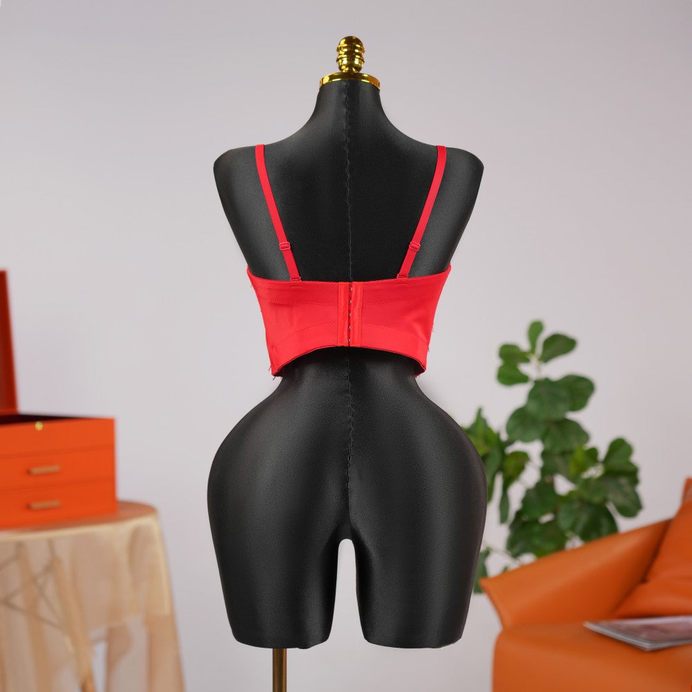 Glint Sequin & Bead-Embellished Camisole Corset Top