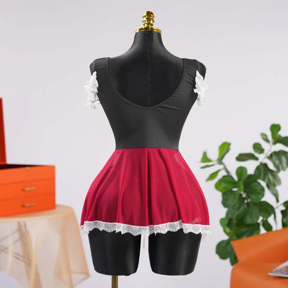 Gothic Outfits for Women Red Hood Cape Party Dress