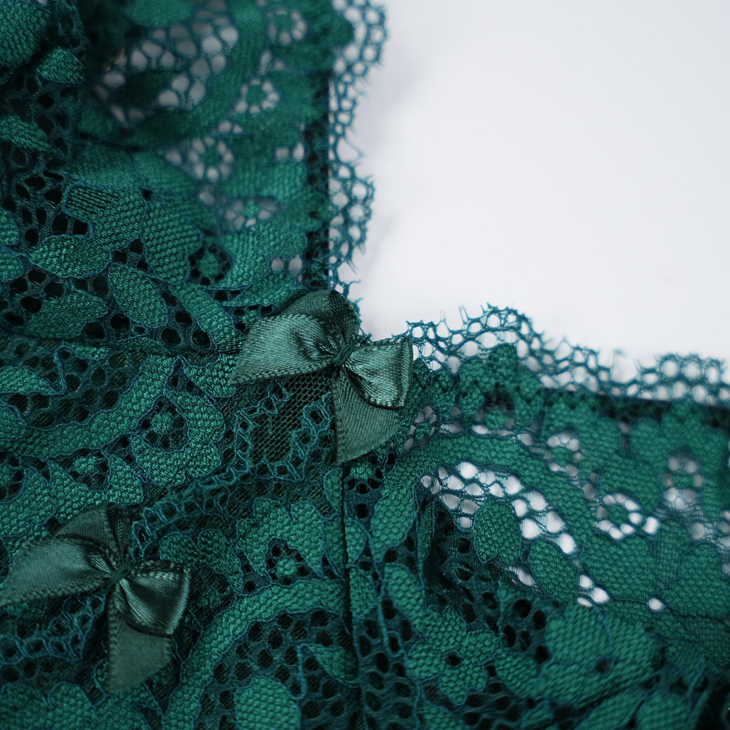 Green Lace Embroidery Negligee Dress