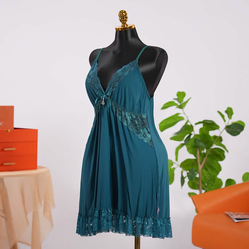 Lace V Neck Nightwear Spaghetti Strap Babydoll