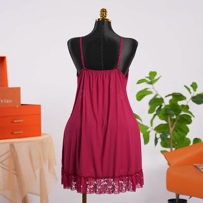 Lace V Neck Nightwear Spaghetti Strap Babydoll