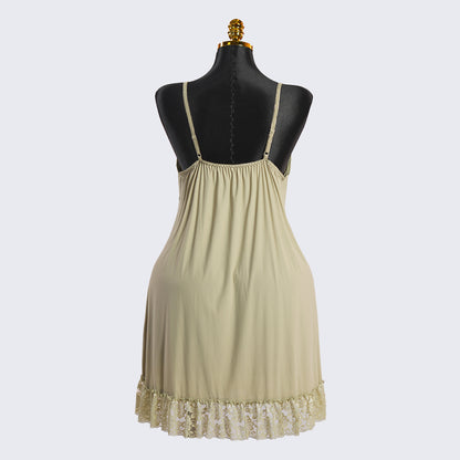 Lace V Neck Nightwear Spaghetti Strap Babydoll