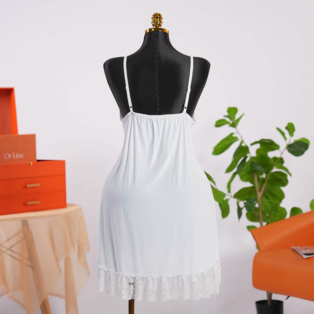 Lace V Neck Nightwear Spaghetti Strap Babydoll