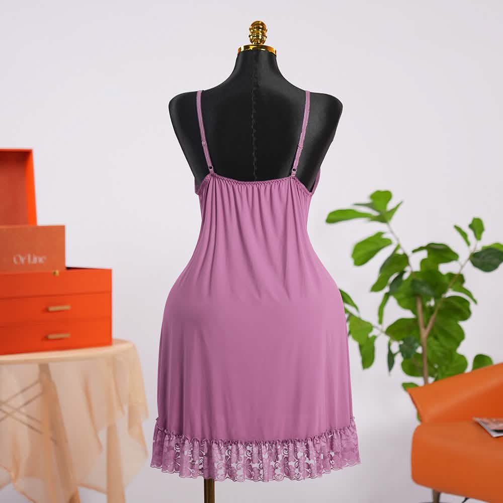 Lace V Neck Nightwear Spaghetti Strap Babydoll