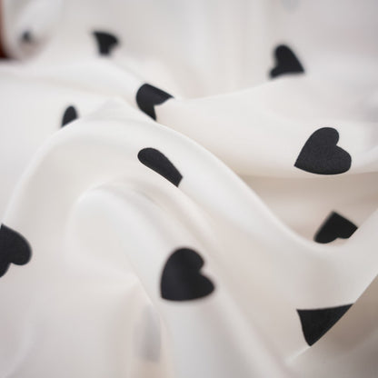 Satin Heart Printed Nightgown