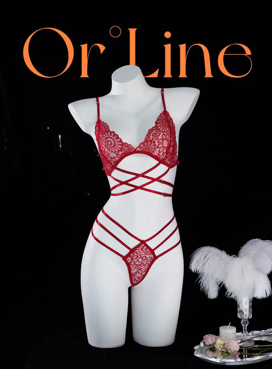 Lace Hollow Splicing Bra & Panty Sets