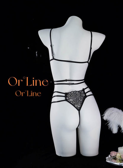 Lace Hollow Splicing Bra & Panty Sets