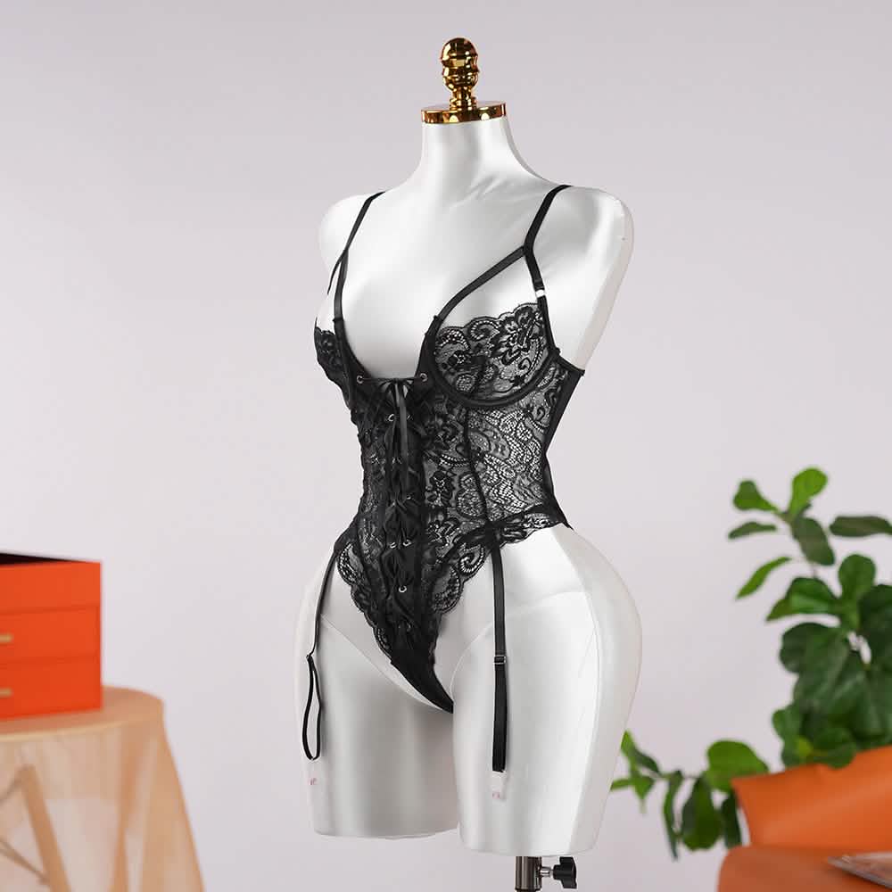 Lace Wild Charm Bodysuit with Stockings