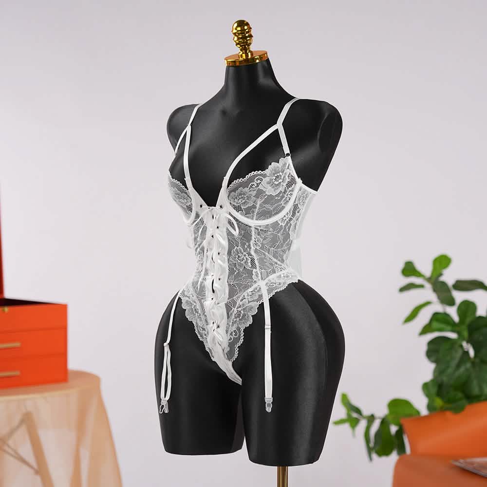 Lace Wild Charm Bodysuit with Stockings