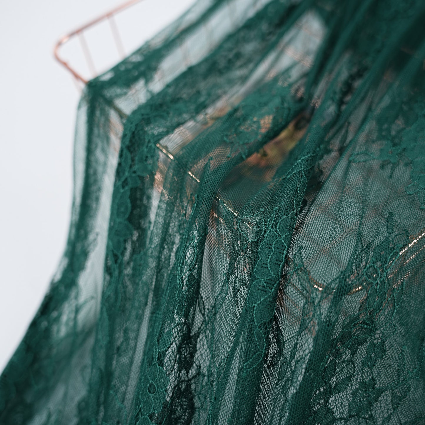 Green Lace Embroidery Negligee Dress