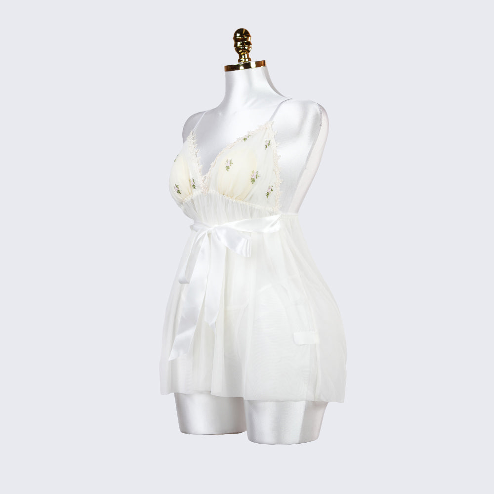 White Lace Summer Serenity Suspender Dress