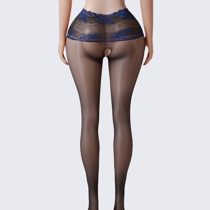 Lace Scented Ultra-Thin See-Through Open-Crotch Pantyhose