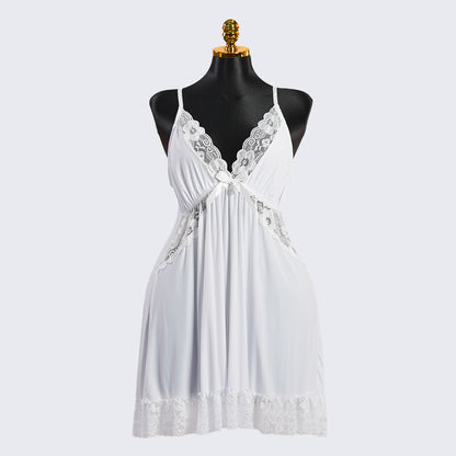 Lace V Neck Nightwear Spaghetti Strap Babydoll