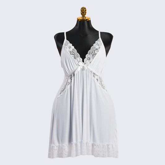 Lace V Neck Nightwear Spaghetti Strap Babydoll