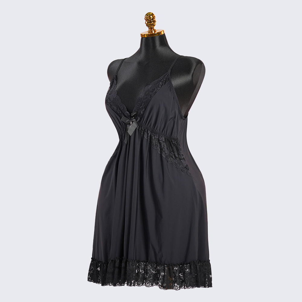 Lace V Neck Nightwear Spaghetti Strap Babydoll