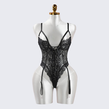 Lace Wild Charm Bodysuit with Stockings