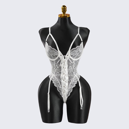 Lace Wild Charm Bodysuit with Stockings