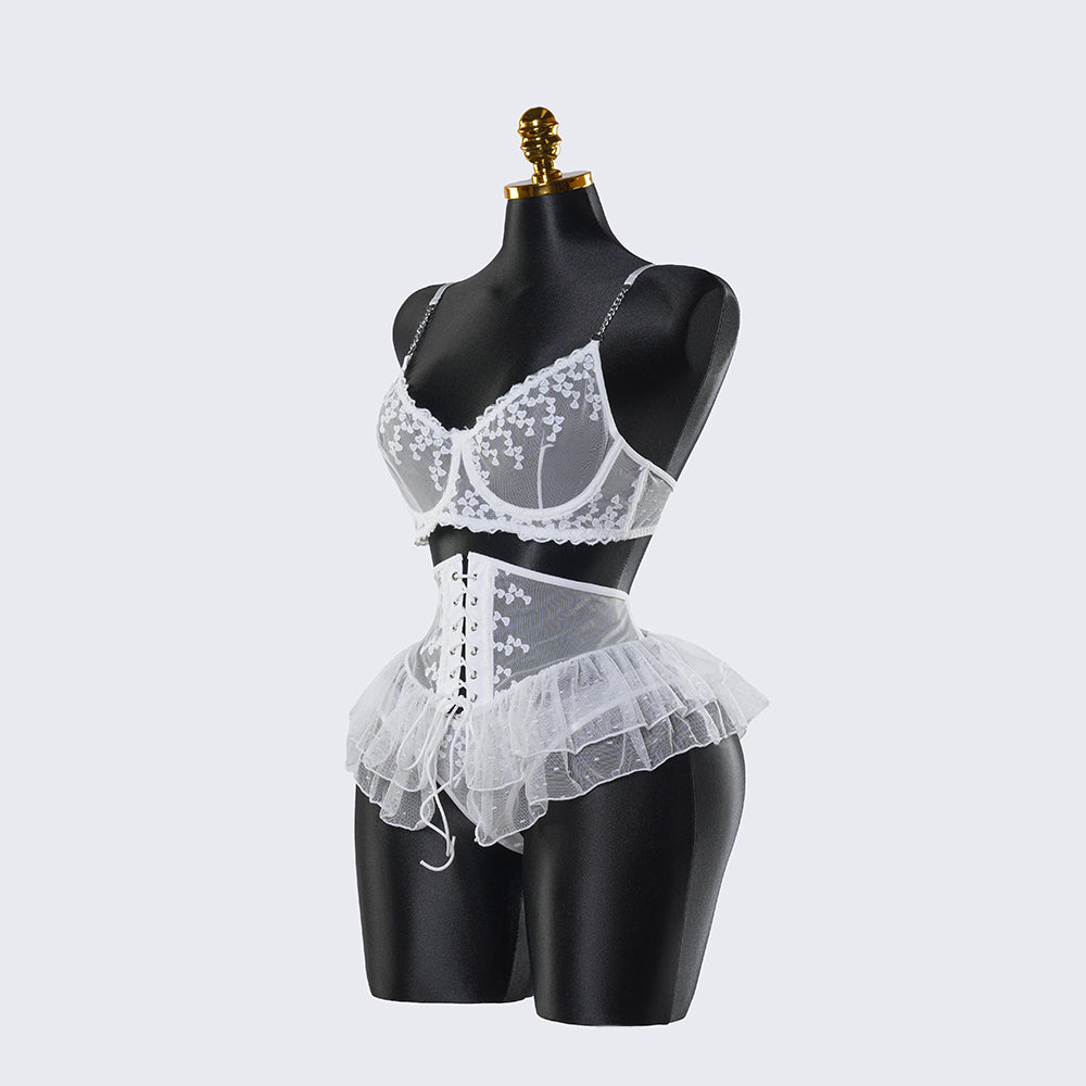 Sexy Lace Lingerie See-through Miniskirt Underwear
