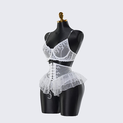 Sexy Lace Lingerie See-through Miniskirt Underwear
