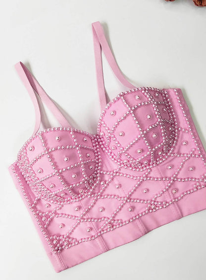 Pearl-Embellished Bustier