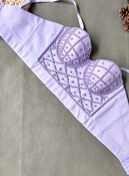 Pearl-Embellished Bustier