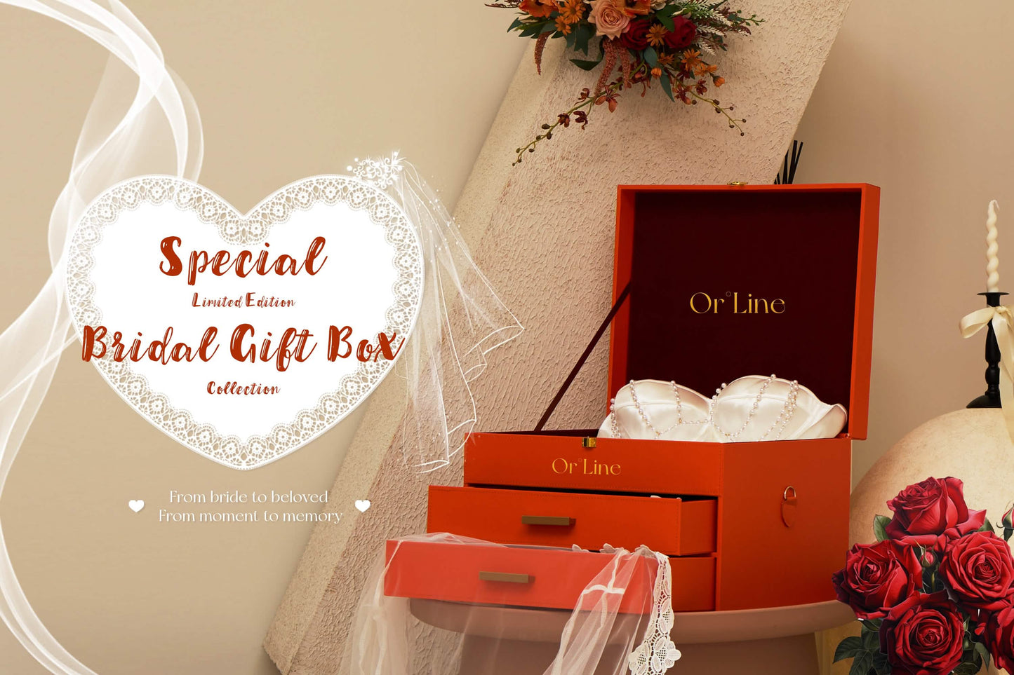 Luxury heirloom bridal gift box wedding fashion trend dress dressing gown sundress sexy lingerie pajamas multi-piece set