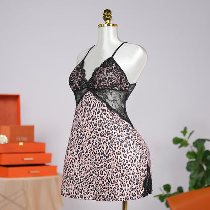 Lace V-Neck Chemise with Adjustable Spaghetti Straps