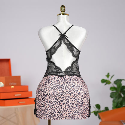 Lace V-Neck Chemise with Adjustable Spaghetti Straps