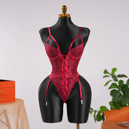 Lace Wild Charm Bodysuit with Stockings