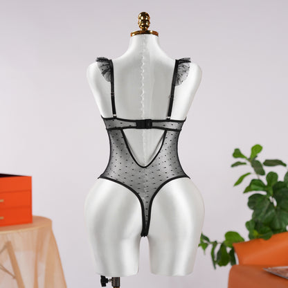 Vintage Lace Polka Dot Bodysuit