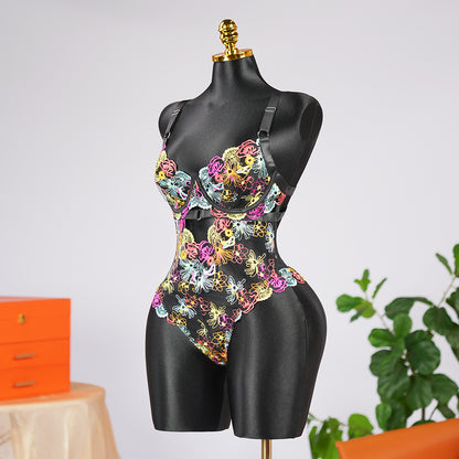 Floral Embroidery Lace Bodysuit