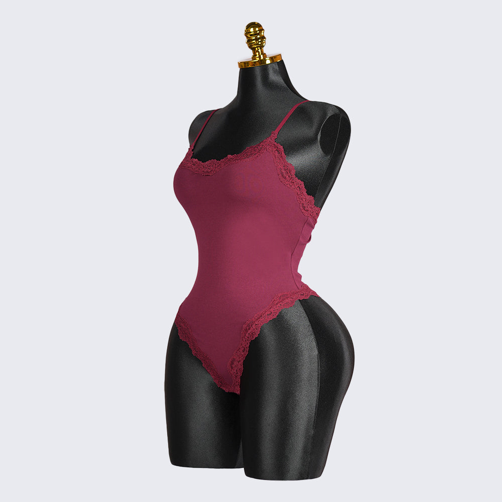 Generous Simple Style Lace Bodysuit