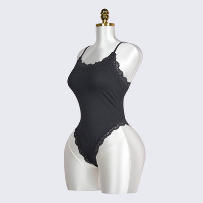Generous Simple Style Lace Bodysuit